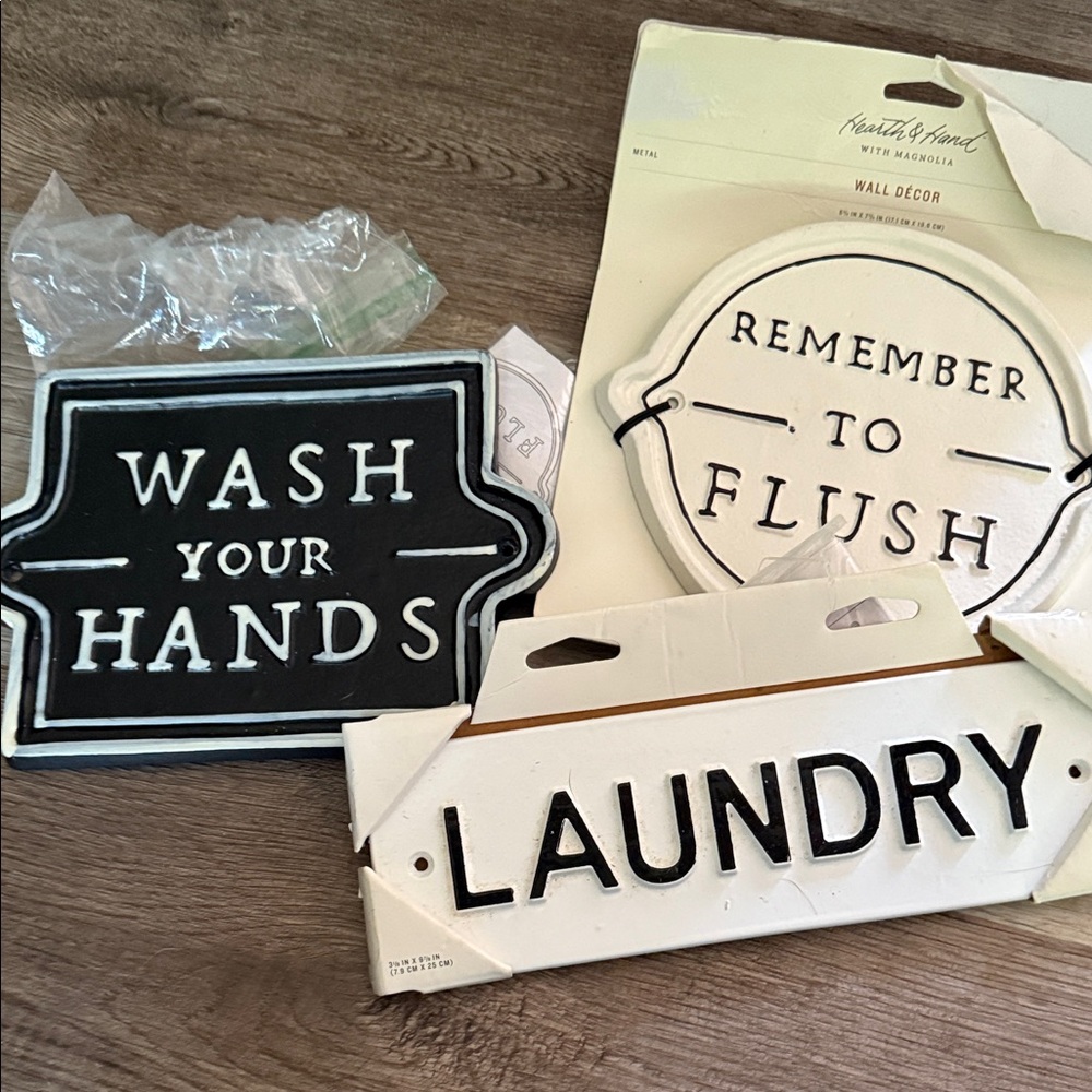 Hearth & Hand Black and White Wall Decor Signs